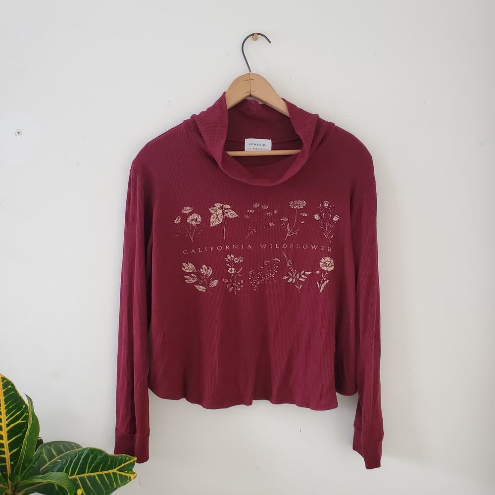 Cozy Printed California Wildflowers Long Sleeve